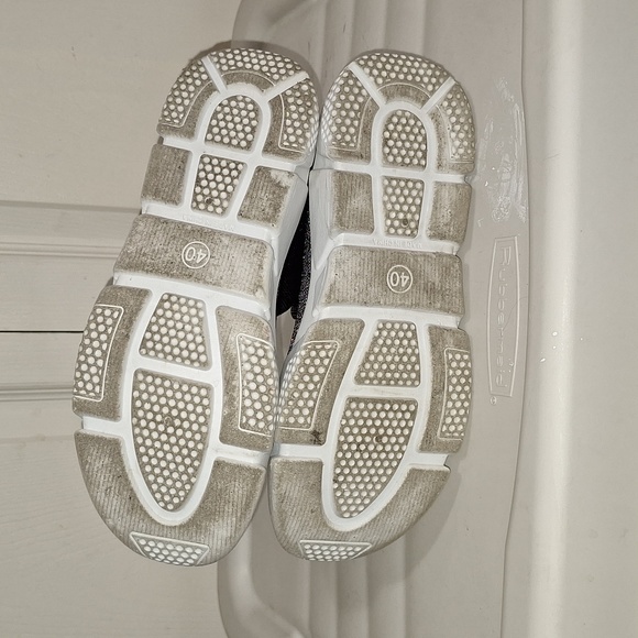 DRKA ankle mesh sneakers sock trainers - 40 / 9 - metallic silver/black - Picture 8 of 9